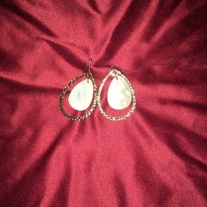 Gold and Oyster Shell earrings